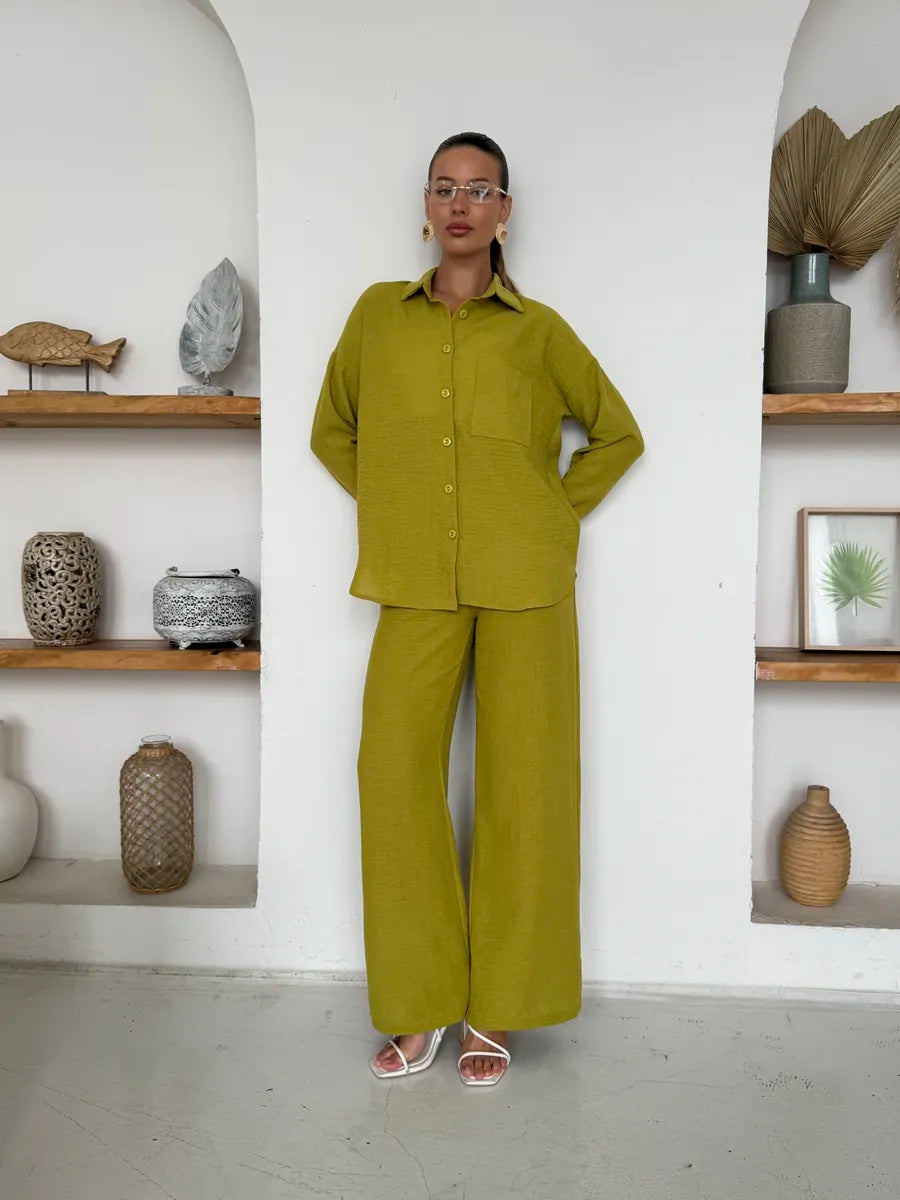 Ensemble Tailleur Pantalon d'Été - Femme